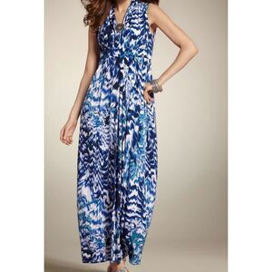 Chico's Blue and White Maxi Dress